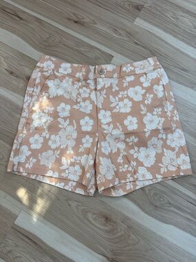 Jachs girlfriend s Peach Floral Bermuda Shorts